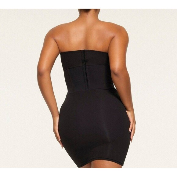Skims Everybody Tube Corset Mini Dress onyx NWT large - Picture 4 of 5